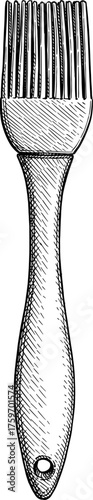 Silicone basting brush ink sketch