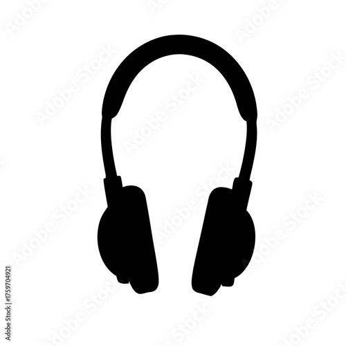 headphone silhouette vector