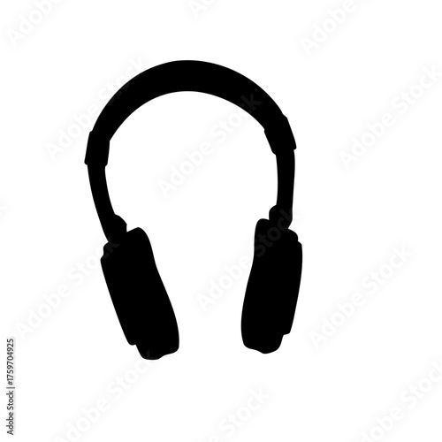 headphone silhouette vector