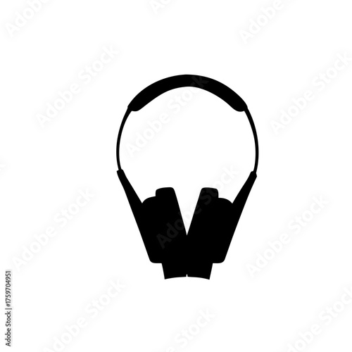 headphone silhouette vector