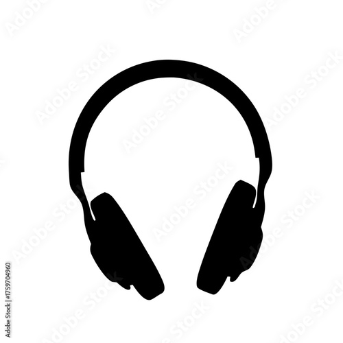 headphone silhouette vector