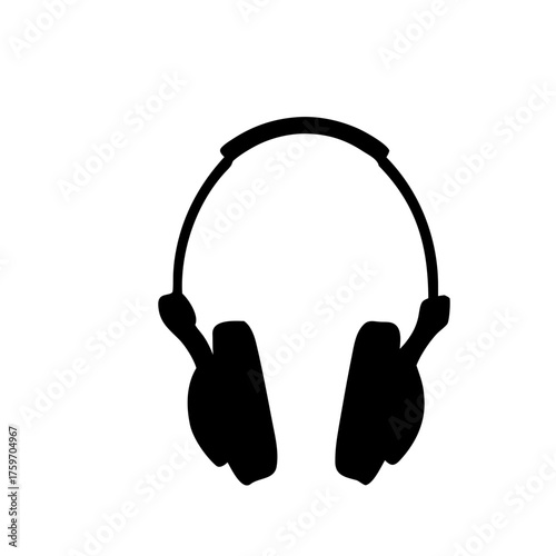 headphone silhouette vector
