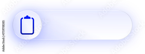 Glowing Clipboard Outline Button