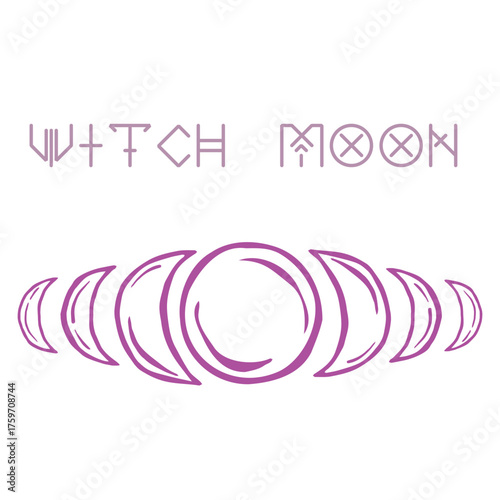 witch moon doodle