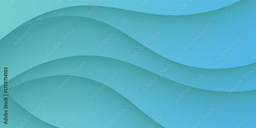 Obraz premium Blue light background with 3D abstract paper cut shapes. Modern vector design layout for business presentations, fliers, posters and invitations. Blue carving wave art background