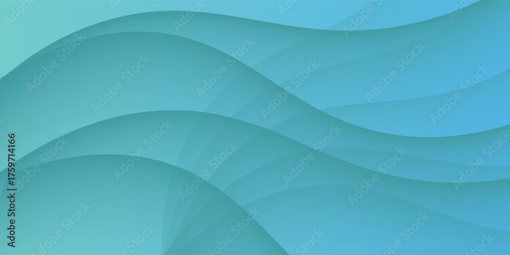 Obraz premium Blue light background with 3D abstract paper cut shapes. Modern vector design layout for business presentations, fliers, posters and invitations. Blue carving wave art background