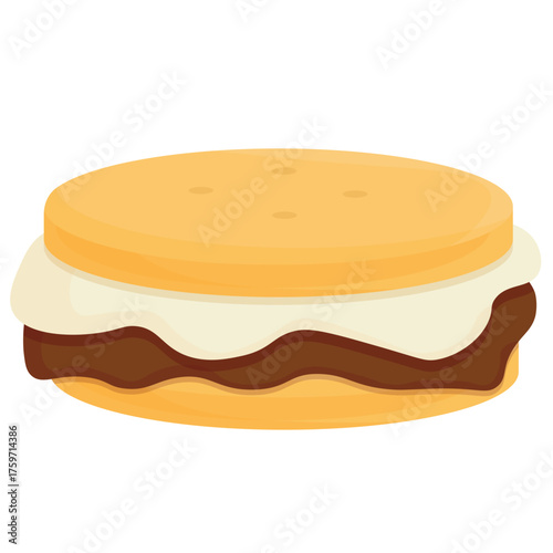 S'mores and Campfire Snacks and Treats Vector Icon Set