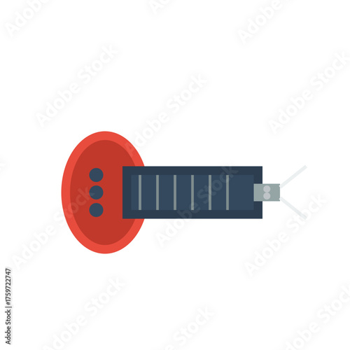 Electric Guitar Icon Flat Design