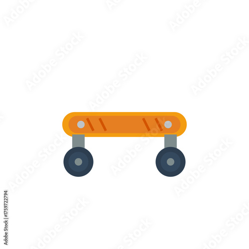 Street Skateboard Icon Flat Design