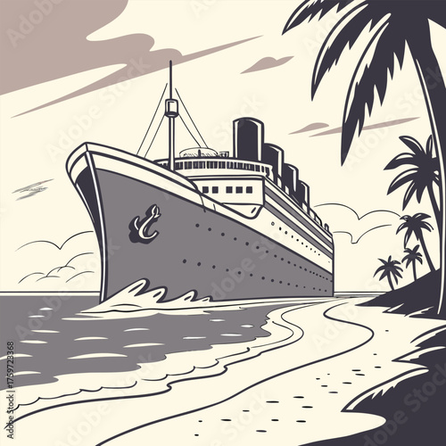 cruise ship in the sea