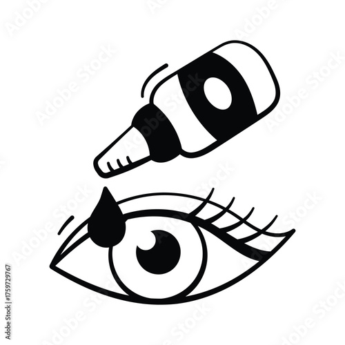 Take a look at this amazing icon of eye care in trendy design style