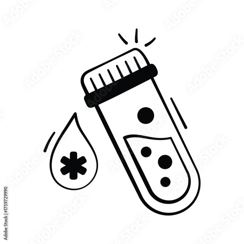 Get this amazing icon of blood test sample in modern style