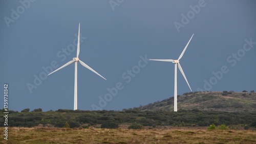 Wind turbine in the mountains