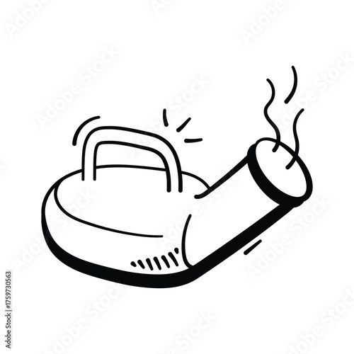 Urine pot icon representing patient care, hospital hygiene, and medical sanitation tools.