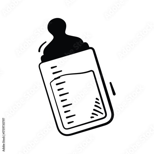 Baby milk bottle representing pediatric care, infant nutrition, and childcare.