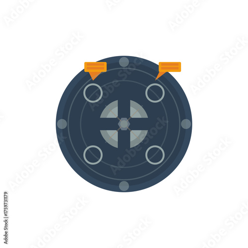 Classic Film Reel Cinema Icon Flat Design