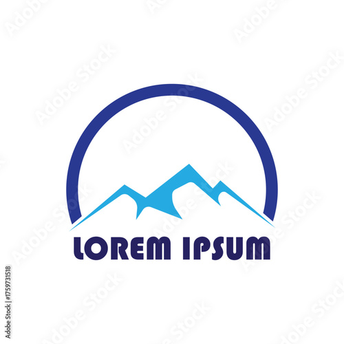 Set of vector mountain and outdoor adventures logo