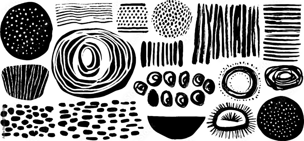 custom made wallpaper toronto digitalAbstract geometric composition with dots, lines, circles, and waves for creative designs