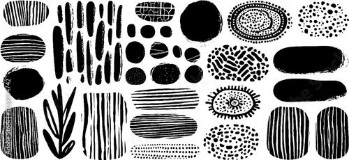 Abstract stone textures with cracks and mosaic patterns for design projects