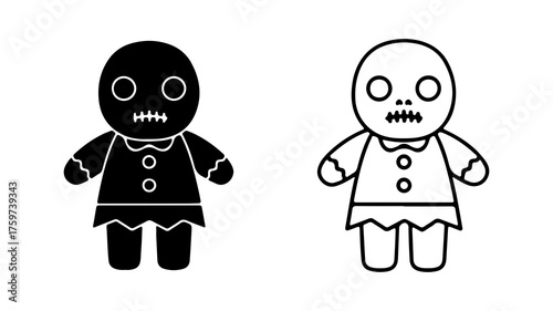Voodoo doll set with transparent background