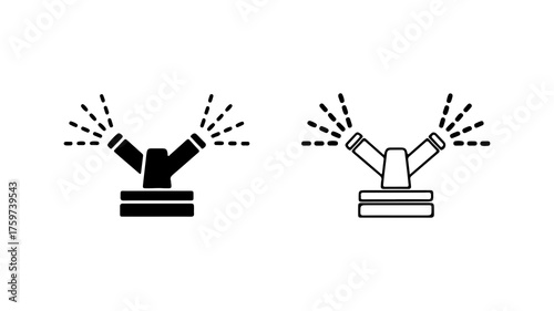 Sprinkler heads with transparent background