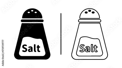 Salt shakers with transparent background