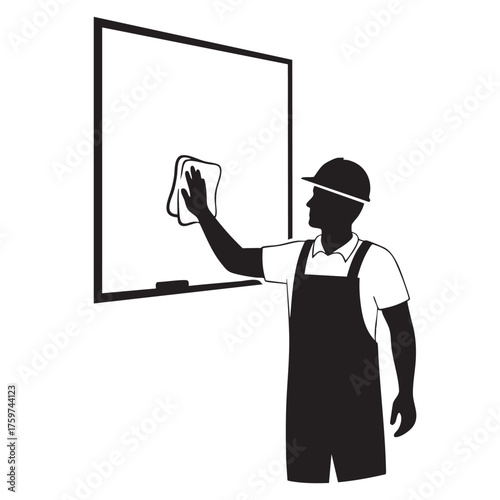 Maintenance Worker with Industrial Vacuum Cleaner