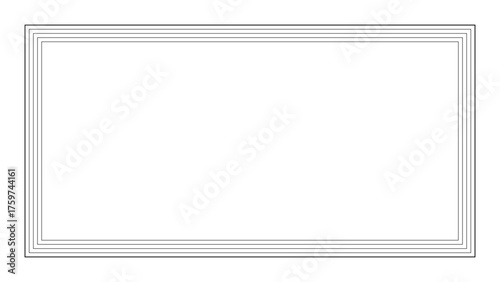 Pagoda Steps 16x9 Black Ultra Thin Vector