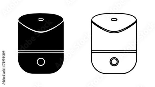 Modern robotic vacuum cleaner with transparent background