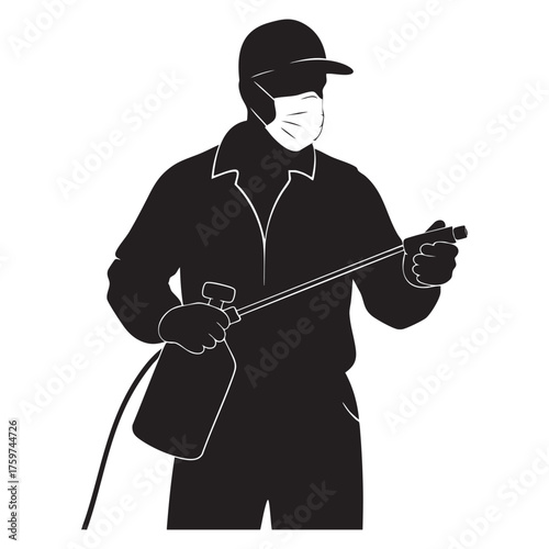 Maintenance Worker with Industrial Vacuum Cleaner