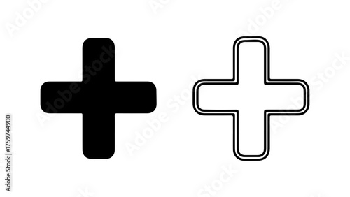 Medical plus signs with transparent background