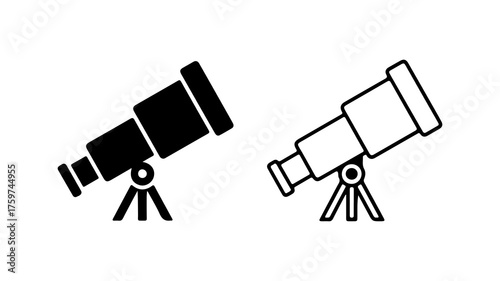 Telescope icon with transparent background