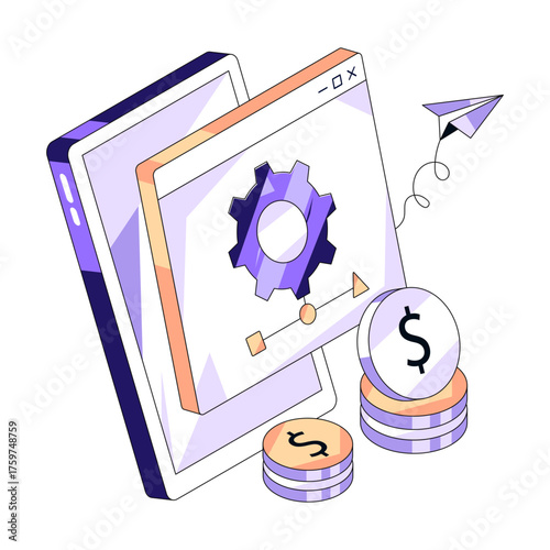 Creative design icon of business workflow