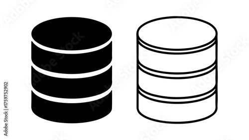 Database cylinders with transparent background