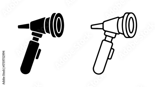 Otoscope medical instrument with transparent background