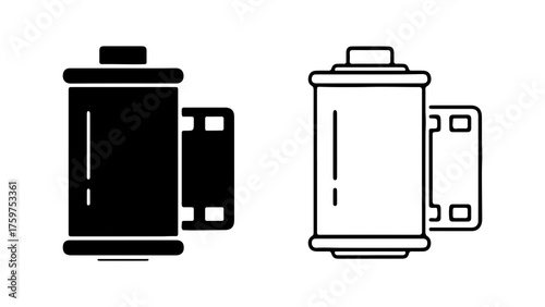 Film roll icons with transparent background