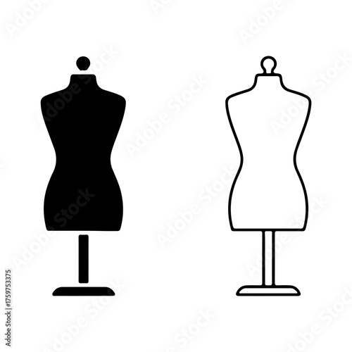 Dress form icon with transparent background