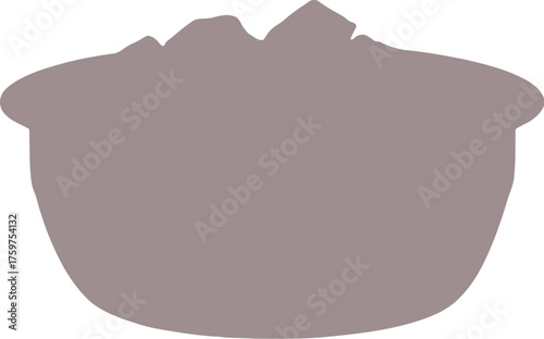 Stainless steel bowl with raw red meat cubes on white background metal container