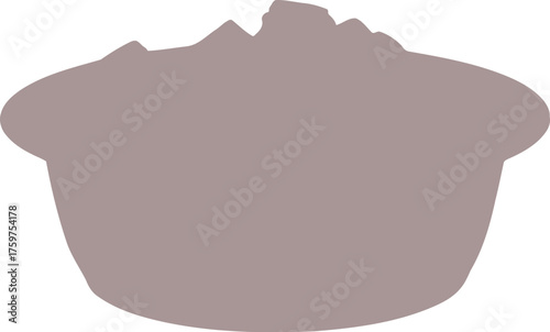 Stainless steel bowl with raw red meat cubes on white background vector 1