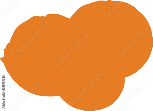 Three ripe tangerines one partially peeled with a segment isolated on black orange fruit