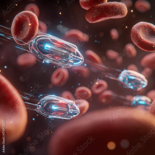 Nanotech Robots in Bloodstream – Futuristic Artificial Blood and Healing Technology
