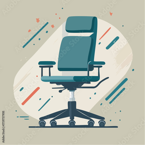 Office chair in abstract background