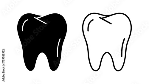 Tooth icon with transparent background