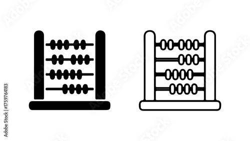 Abacus icons with transparent background