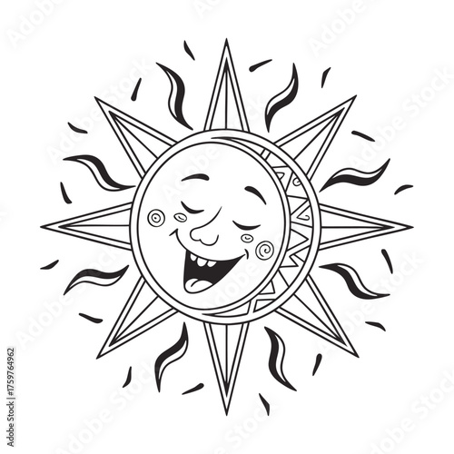 Mysterious celestial orb with radiant sunburst emanating mystical energy and cosmic patterns isolated on transparent background