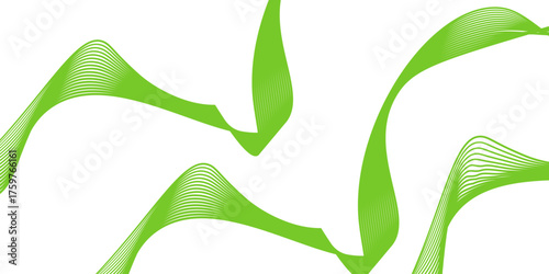 Modern abstract green wave liquid lines background.dots on a whit clean and fresh background,Frequency sound wave lines and technology curve lines,green wave lines frame