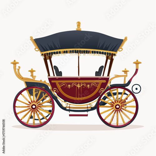 Vintage carriage with ornate details