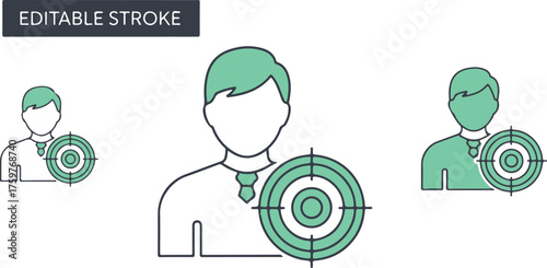 Target Audience Icon Set With Business People vector