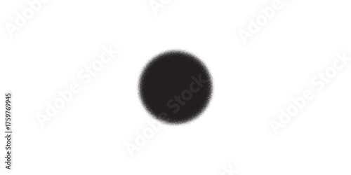 Simple Black Circle with Soft Edges Minimalist Design Element.