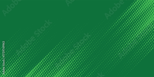 green halftone on background. Vector dotted sparkles or halftone shine pattern texture Pop Art Style Background.